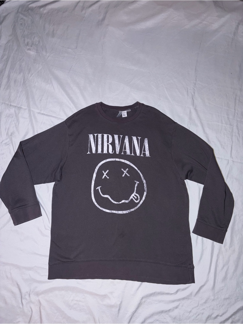 Oversized H&M Nirvana Graphic Crewneck Sweatshirt